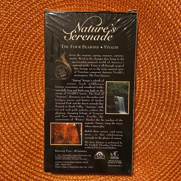 NEW Nature's Serenade: The Four Seasons by Vivaldi VHS - Picture 2 of 2